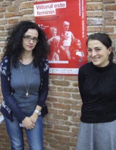 cu Ana Margineanu la prima editie a Platformei Internationale de Teatru Bucuresti cu tema ”Viitorul este feminin” (noiembrie 2014)